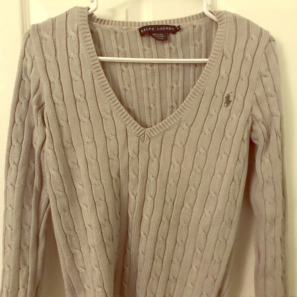Ralph Lauren cable knit sweater.